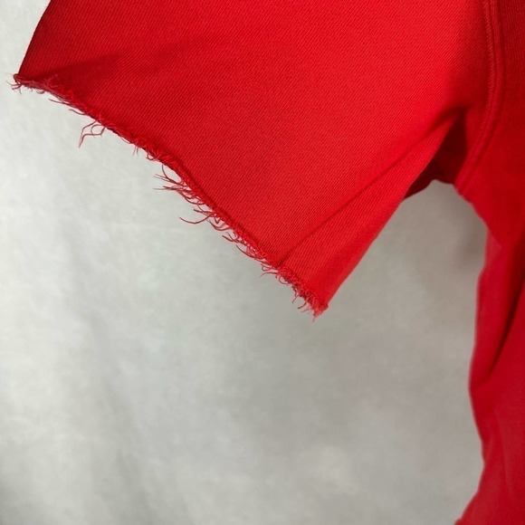 Hudson Cut Sleeve Pullover Grunge Distressed Sweatshirt Size Small - Picture 12 of 15